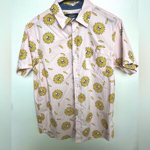 Eighty eight skull sunflower button up
